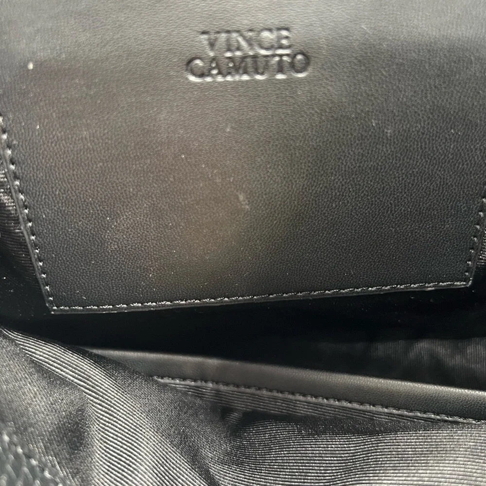 Vince Camuto Black Hobo Bag with Gold Accent